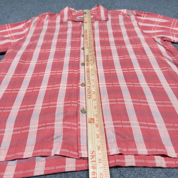 Tommy Bahama Silk Aloha Hawaiian Stripped Button Shirt Large - Picture 6 of 7